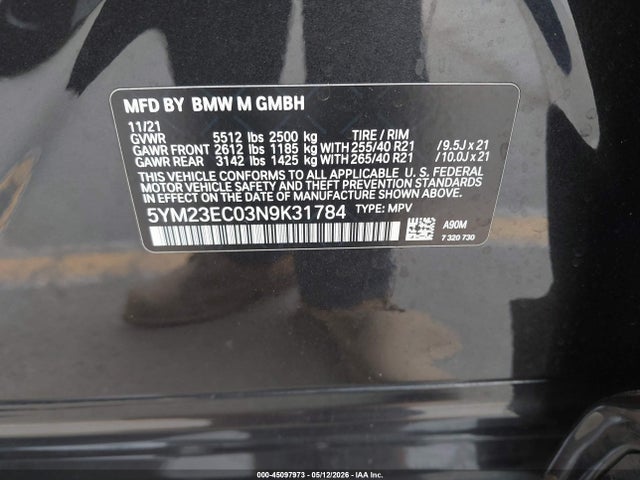 BMW X4 M 2022 5YM23EC03N9K31784 Image 9