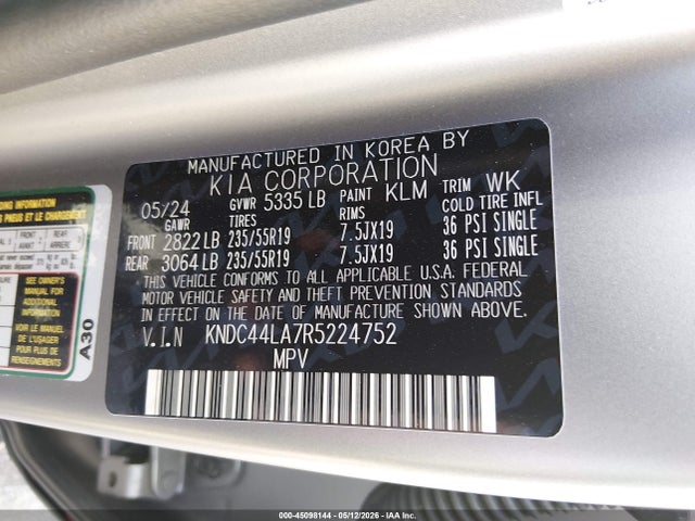 KIA Ev6 Gt-line 2024 KNDC44LA7R5224752 Image 9