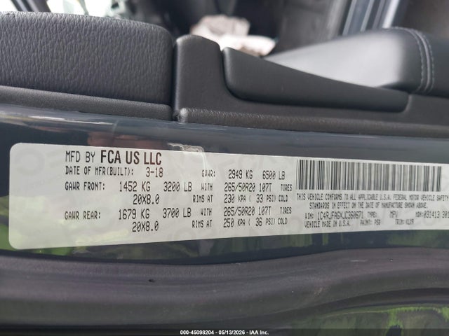 1C4RJFAGXJC360671 Jeep Grand Cherokee Altitude 4x4