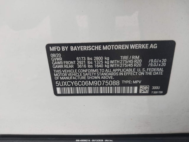 Продажа на аукционе авто 2021 Bmw X6 Xdrive40i, vin: 5UXCY6C06M9D75088, номер лота: 45098214