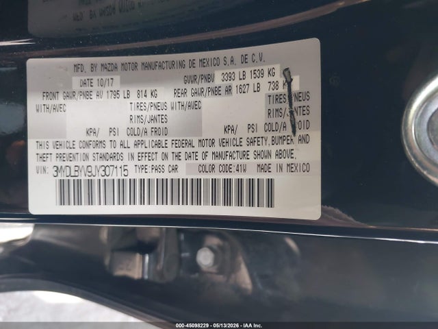 3MYDLBYV9JY307115 Toyota YARIS IA