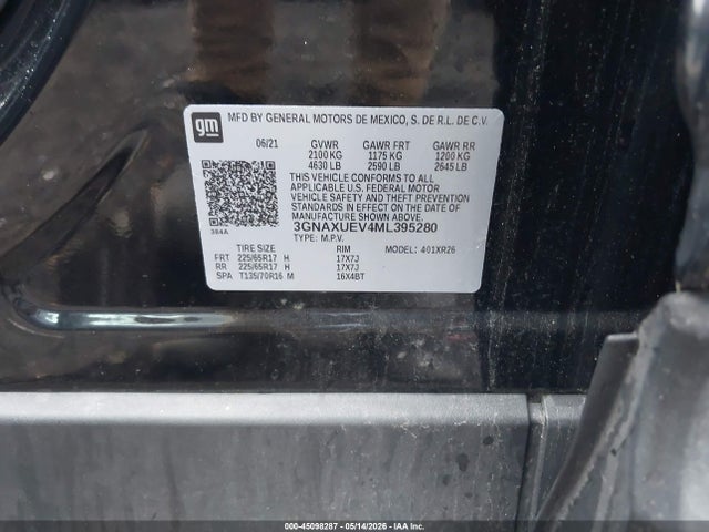 3GNAXUEV4ML395280 Chevrolet Equinox Awd Lt