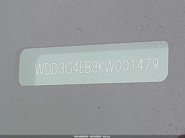 WDD3G4EB3KW001479 Mercedes-Benz A 220