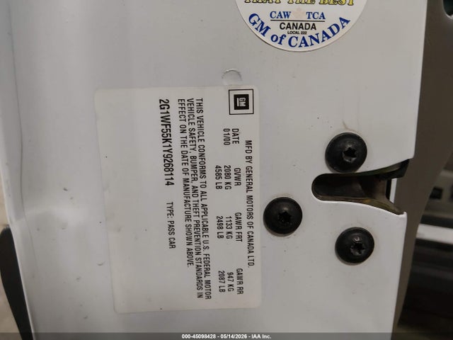 Продаж на аукціоні авто 2000 Chevrolet Impala, vin: 2G1WF55K1Y9268114, номер лоту: 45098428