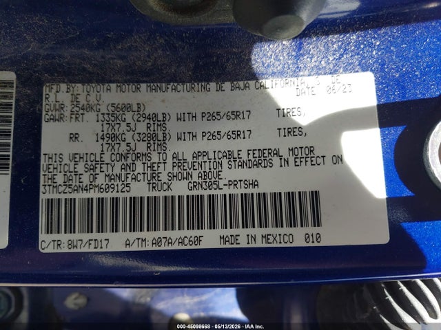 45098668 :رقم المزاد ، 3TMCZ5AN4PM609125 vin ، 2023 Toyota Tacoma Trd Sport مزاد بيع