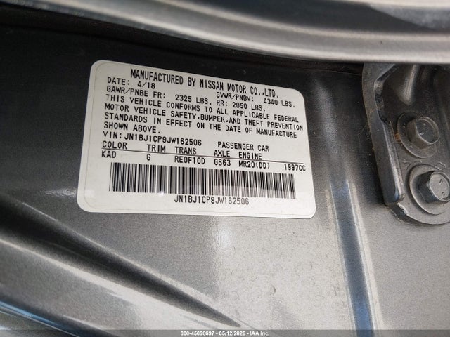 JN1BJ1CP9JW162506 Nissan Rogue Sport S