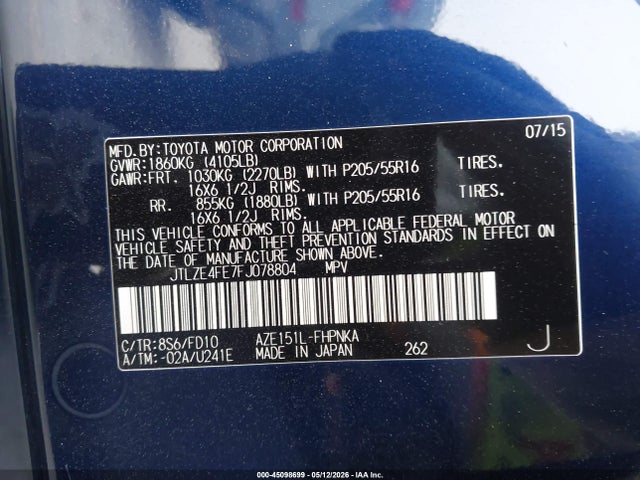 Scion XB 2015 JTLZE4FE7FJ078804 Image 9