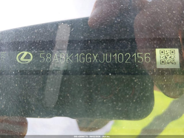 45098778 :رقم المزاد ، 58ABK1GGXJU102156 vin ، 2018 Lexus Es 350 مزاد بيع