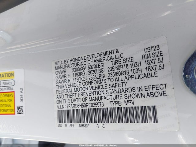 7FARS6H50RE025973 Honda Cr-v Hybrid Sport