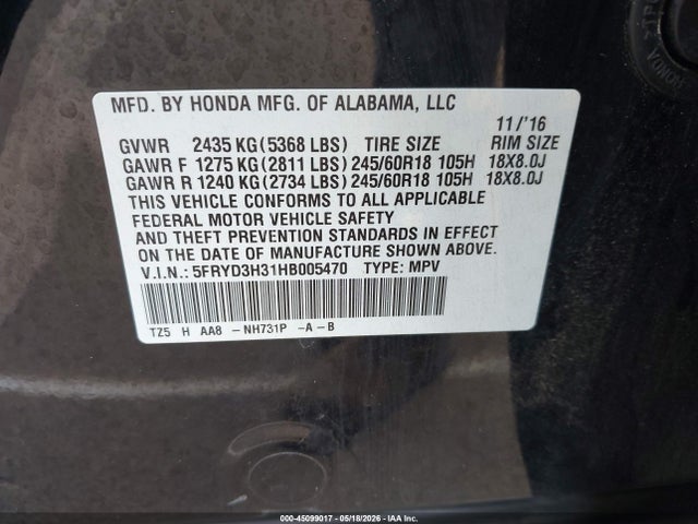 Acura MDX 2017 5FRYD3H31HB005470 Image 9