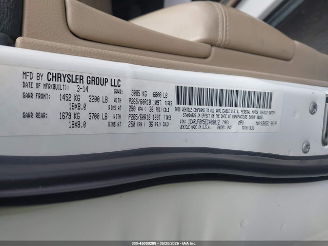 1C4RJFBM5EC409012 Jeep Grand Cherokee Limited