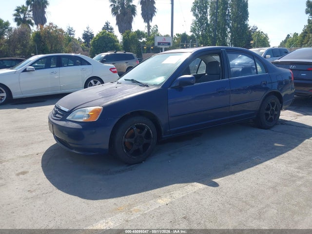 45099347 :رقم المزاد ، JHMES26732S002203 vin ، 2002 Honda Civic Ex مزاد بيع