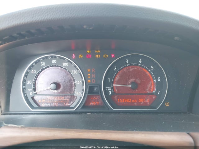 45099374 :رقم المزاد ، WBAHN83586DT59928 vin ، 2006 Bmw 750li مزاد بيع