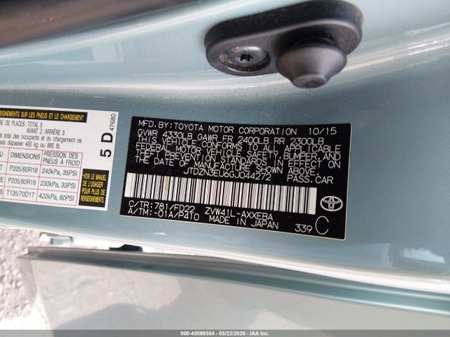 JTDZN3EU6GJ044272 Toyota Prius V Two