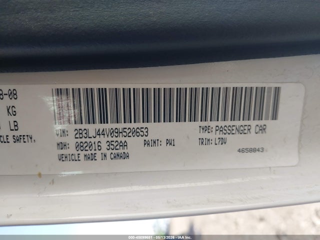 Aukcja sprzedaży 2009 Dodge Challenger Se, vin: 2B3LJ44V09H520653, numer aukcji: 45099681