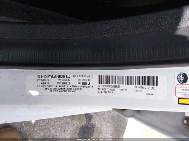 Продажа на аукционе авто 2013 Chrysler 200 Touring, vin: 1C3CCBBGXDN532136, номер лота: 45099736