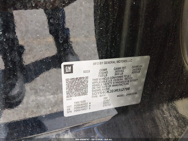 Продаж на аукціоні авто 2018 Cadillac Escalade Premium Luxury, vin: 1GYS4CKJ2JR312798, номер лоту: 45099767
