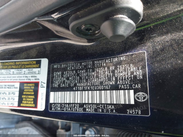 4T1BF1FK1EU360167 Toyota CAMRY SE