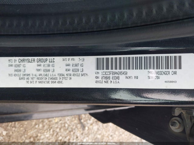 Продажа на аукционе авто 2010 Chrysler Sebring Limited, vin: 1C3CC5FB9AN205450, номер лота: 45100088