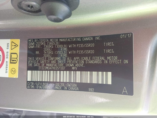 2T2ZZMCA7HC051307 Lexus RX 350