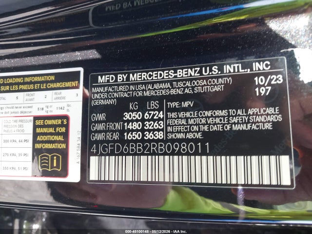 45100148 :رقم المزاد ، 4JGFD6BB2RB098011 vin ، 2024 Mercedes-benz Amg Gle 53 Coupe 4matic+ مزاد بيع