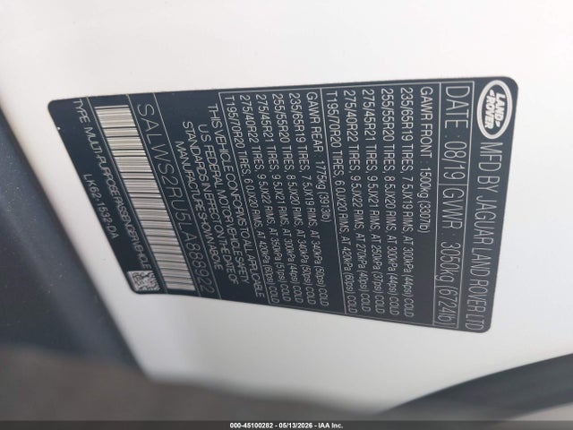 Продаж на аукціоні авто 2020 Land Rover Range Rover Sport Hst Mhev, vin: SALWS2RU5LA888922, номер лоту: 45100282