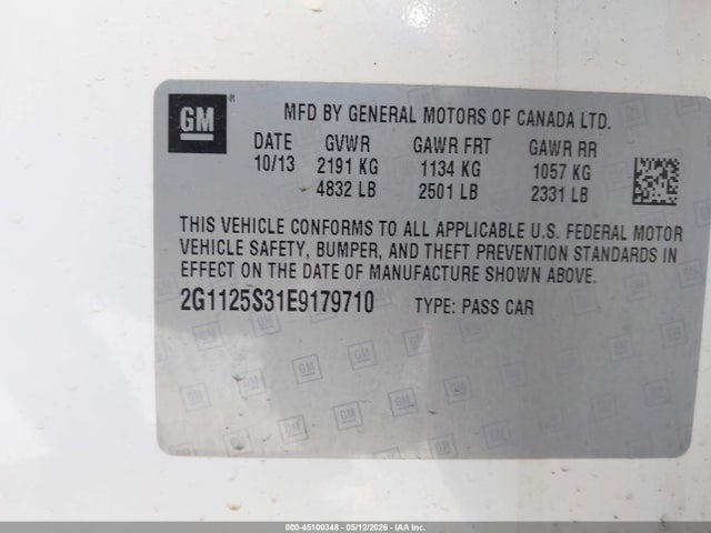 Chevrolet Impala 2lt 2014 2G1125S31E9179710 Image 9