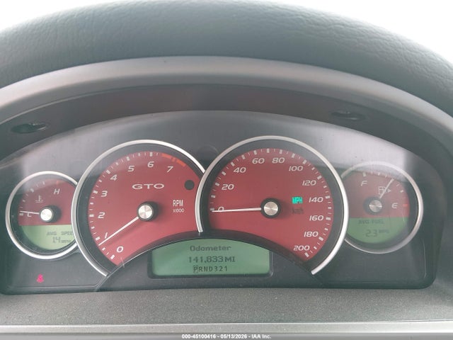 45100416 :رقم المزاد ، 6G2VX12U06L819998 vin ، 2006 Pontiac Gto مزاد بيع