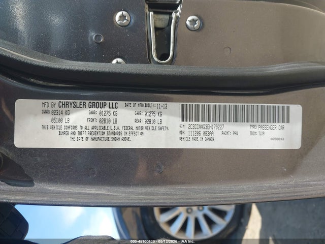 45100430 :رقم المزاد ، 2C3CCAAG3EH179227 vin ، 2014 Chrysler 300 مزاد بيع