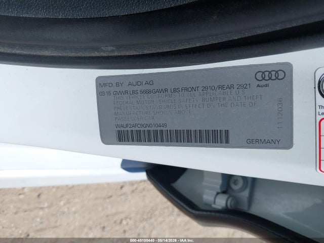 Продажа на аукционе авто 2016 Audi S6 4.0t Premium Plus, vin: WAUF2AFC9GN010449, номер лота: 45100440