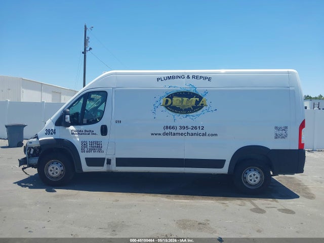 Продажа на аукционе авто 2022 Ram Promaster 2500 High Roof 159 Wb, vin: 3C6LRVDG3NE113924, номер лота: 45100464