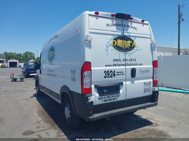 Продажа на аукционе авто 2022 Ram Promaster 2500 High Roof 159 Wb, vin: 3C6LRVDG3NE113924, номер лота: 45100464