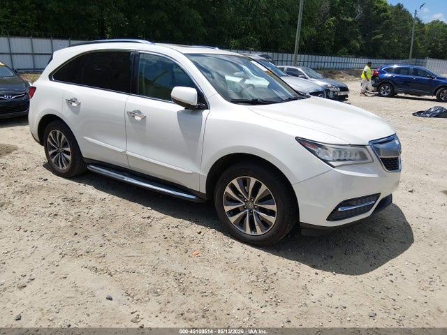 2015 Acura Mdx Technology Package მანქანა იყიდება აუქციონზე, vin: 5FRYD3H44FB012886, აუქციონის ნომერი: 45100514