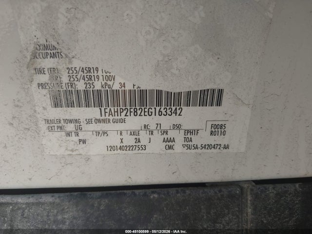 Aukcja sprzedaży 2014 Ford Taurus Limited, vin: 1FAHP2F82EG163342, numer aukcji: 45100599