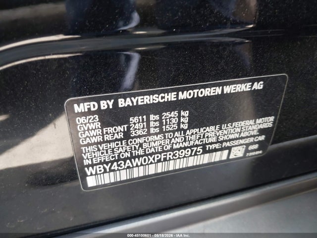 BMW I4 Edrive35 2023 WBY43AW0XPFR39975 Image 9