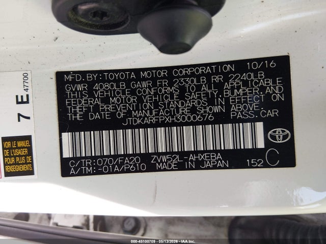 Toyota Prius Prime Plus 2017 JTDKARFPXH3000676 Image 9