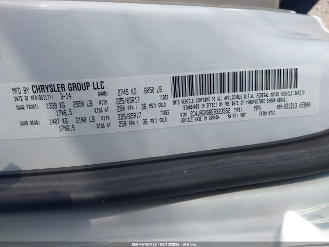 2014 Ram Cargo Tradesman მანქანა იყიდება აუქციონზე, vin: 2C4JRGAG8ER323952, აუქციონის ნომერი: 45100720