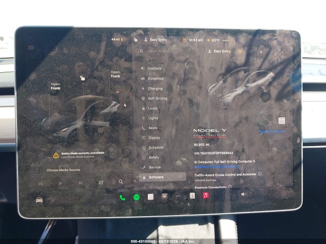 45100860 :رقم المزاد ، 7SAYGDEF5PF668944 vin ، 2023 Tesla Model Y Performance Dual Motor All-wheel Drive مزاد بيع