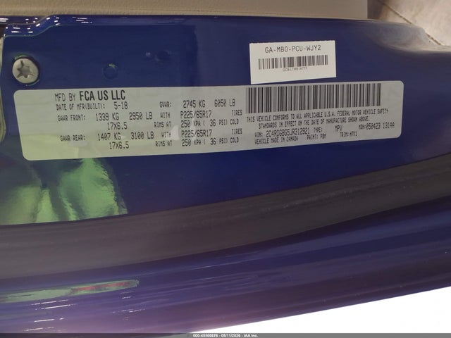 Продажа на аукционе авто 2018 Dodge Grand Caravan Se, vin: 2C4RDGBG5JR312921, номер лота: 45100876