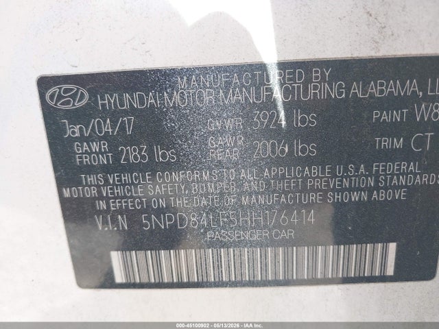 Hyundai Elantra Value Edition 2017 5NPD84LF5HH176414 Image 9