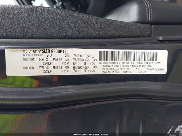 Dodge Durango Sxt 2014 1C4RDHAG2EC419270 Image 9