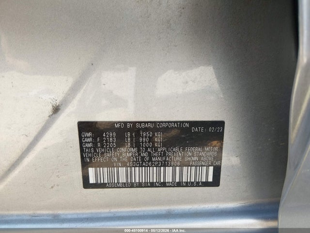 4S3GTAD62P3713906 Subaru Impreza Premium 5-door