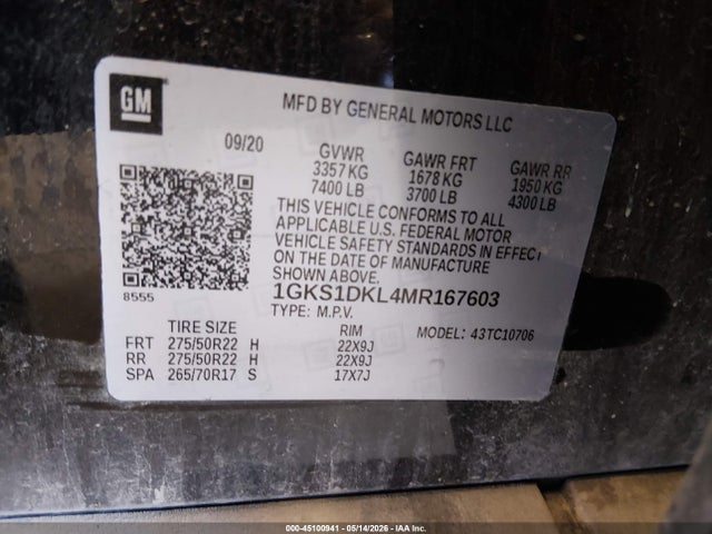 GMC Yukon 2wd Denali 2021 1GKS1DKL4MR167603 Image 9