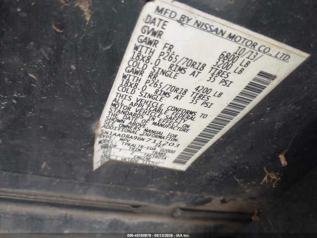 Продаж на аукціоні авто 2006 Nissan Armada Se, vin: 5N1AA08A96N711203, номер лоту: 45100979