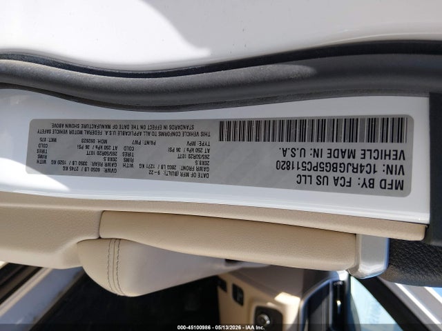 Продажа на аукционе авто 2023 Jeep Grand Cherokee Limited 4x2, vin: 1C4RJGBG5PC511820, номер лота: 45100986