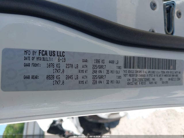 Продажа на аукционе авто 2019 Jeep Compass Latitude Fwd, vin: 3C4NJCBB5KT820051, номер лота: 45101012