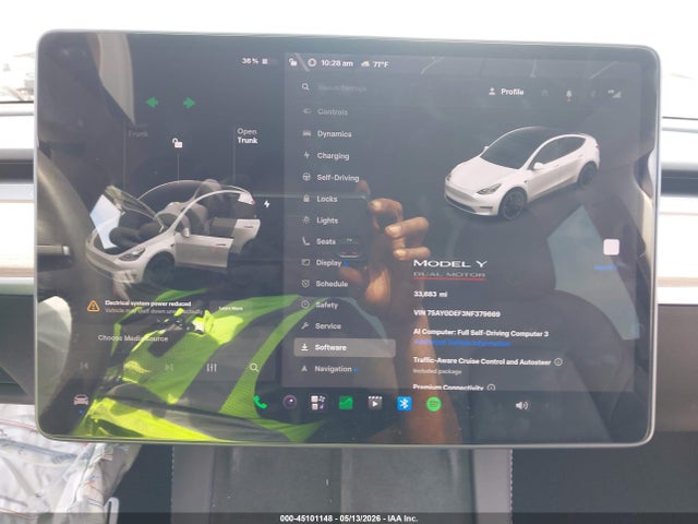 45101148 :رقم المزاد ، 7SAYGDEF3NF379669 vin ، 2022 Tesla Model Y Performance Dual Motor All-wheel Drive مزاد بيع