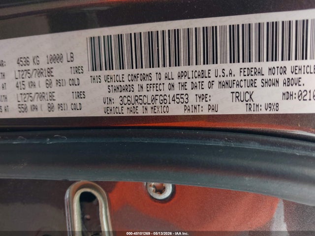 RAM 2500 Tradesman 2015 3C6UR5CL0FG614553 Image 9