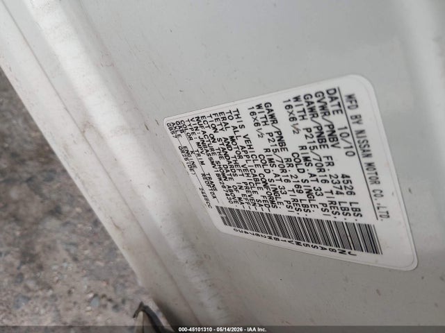 45101310 :رقم المزاد ، JN8AS5MV1BW267430 vin ، 2011 Nissan Rogue S مزاد بيع