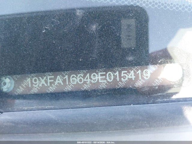Aukcja sprzedaży 2009 Honda Civic Lx-s, vin: 19XFA16649E015419, numer aukcji: 45101322